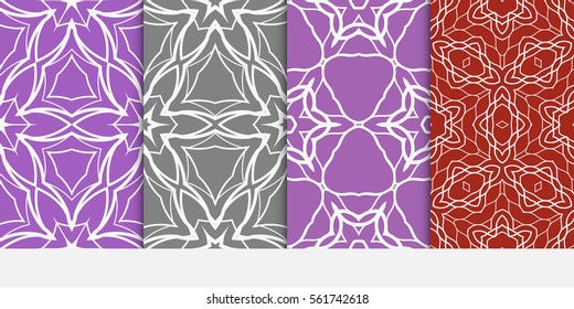 set of floral ornament. seamless pattern. Abstract Geometric Background Design. for design, wallpaper, invitation.