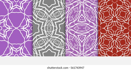 set of floral ornament. seamless pattern. Abstract Geometric Background Design. for design, wallpaper, invitation.