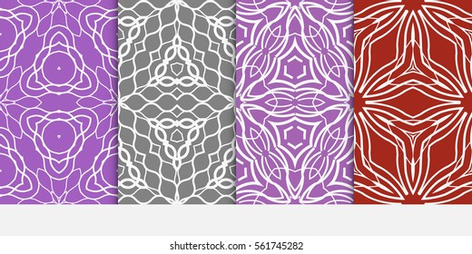 set of floral ornament. seamless pattern. Abstract Geometric Background Design. for design, wallpaper, invitation.