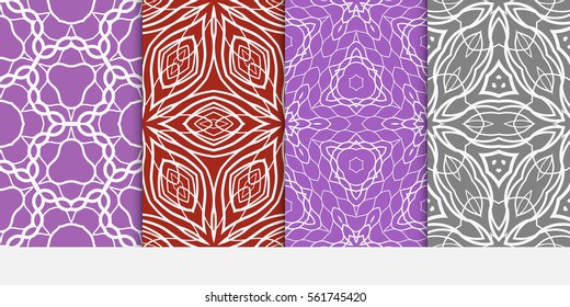 set of floral ornament. seamless pattern. Abstract Geometric Background Design. for design, wallpaper, invitation.