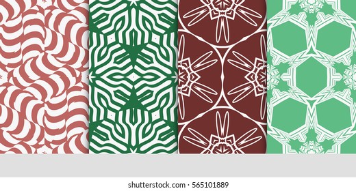 set of floral ornament. seamless pattern. Abstract Geometric Background . for design, wallpaper, invitation, fabric, decor