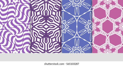 set of floral ornament. seamless pattern. Abstract Geometric Background . for design, wallpaper, invitation, fabric, decor