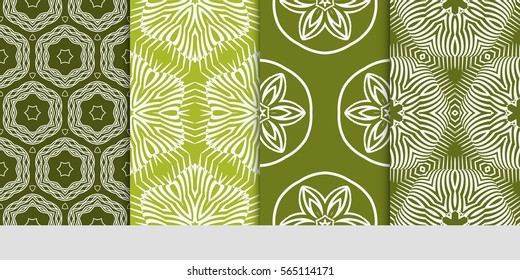 set of floral ornament. seamless pattern. Abstract Geometric Background . for design, wallpaper, invitation, fabric, decor