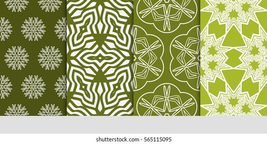 set of floral ornament. seamless pattern. Abstract Geometric Background . for design, wallpaper, invitation, fabric, decor