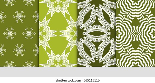 set of floral ornament. seamless pattern. Abstract Geometric Background . for design, wallpaper, invitation, fabric, decor