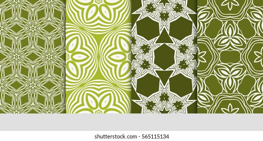 set of floral ornament. seamless pattern. Abstract Geometric Background . for design, wallpaper, invitation, fabric, decor