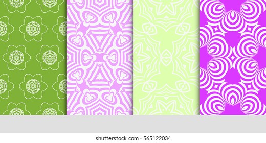 set of floral ornament. seamless pattern. Abstract Geometric Background . for design, wallpaper, invitation, fabric, decor