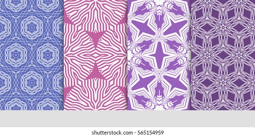 set of floral ornament. seamless pattern. Abstract Geometric Background . for design, wallpaper, invitation, fabric, decor