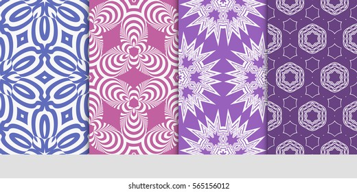 set of floral ornament. seamless pattern. Abstract Geometric Background . for design, wallpaper, invitation, fabric, decor