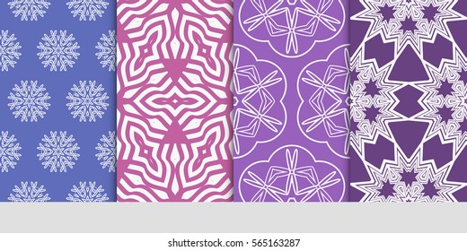 set of floral ornament. seamless pattern. Abstract Geometric Background . for design, wallpaper, invitation, fabric, decor