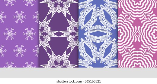set of floral ornament. seamless pattern. Abstract Geometric Background . for design, wallpaper, invitation, fabric, decor