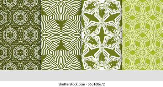 set of floral ornament. seamless pattern. Abstract Geometric Background . for design, wallpaper, invitation, fabric, decor