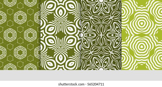 set of floral ornament. seamless pattern. Abstract Geometric Background . for design, wallpaper, invitation, fabric, decor
