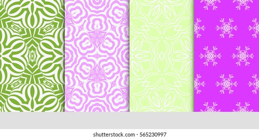 set of floral ornament. seamless pattern. Abstract Geometric Background . for design, wallpaper, invitation, fabric, decor