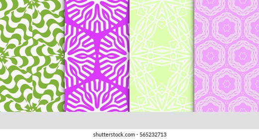 set of floral ornament. seamless pattern. Abstract Geometric Background . for design, wallpaper, invitation, fabric, decor