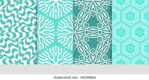 set of floral ornament. seamless pattern. Abstract Geometric Background . for design, wallpaper, invitation, fabric, decor