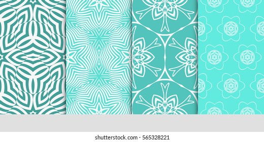 set of floral ornament. seamless pattern. Abstract Geometric Background . for design, wallpaper, invitation, fabric, decor