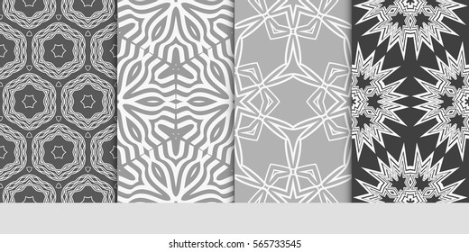 set of floral ornament. seamless pattern. Abstract Geometric Background . for design, wallpaper, invitation, fabric, decor