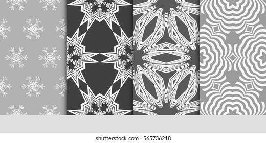 set of floral ornament. seamless pattern. Abstract Geometric Background . for design, wallpaper, invitation, fabric, decor