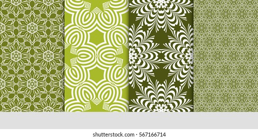 set of floral ornament. seamless pattern. Abstract Geometric Background . for design, wallpaper, invitation, fabric, decor