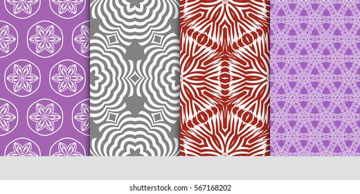 set of floral ornament. seamless pattern. Abstract Geometric Background . for design, wallpaper, invitation, fabric, decor