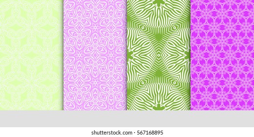 set of floral ornament. seamless pattern. Abstract Geometric Background . for design, wallpaper, invitation, fabric, decor