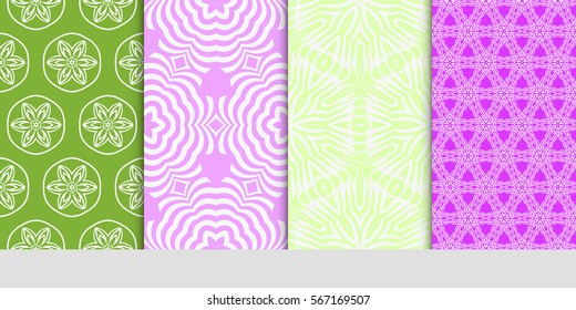 set of floral ornament. seamless pattern. Abstract Geometric Background . for design, wallpaper, invitation, fabric, decor