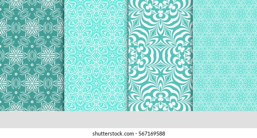 set of floral ornament. seamless pattern. Abstract Geometric Background . for design, wallpaper, invitation, fabric, decor
