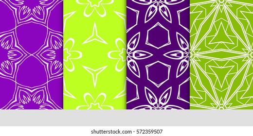 set of floral ornament. seamless pattern. Abstract Geometric Background Design. for design, wallpaper, invitation, fabric, decor