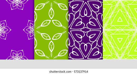 set of floral ornament. seamless pattern. Abstract Geometric Background Design. for design, wallpaper, invitation, fabric, decor