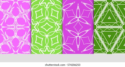 set of floral ornament. seamless pattern. Abstract Geometric Background Design. for design, wallpaper, invitation, fabric, decor
