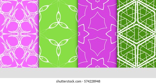set of floral ornament. seamless pattern. Abstract Geometric Background Design. for design, wallpaper, invitation, fabric, decor