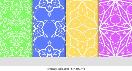 set of floral ornament. seamless pattern. Abstract Geometric Background Design. for design, wallpaper, invitation, fabric, decor