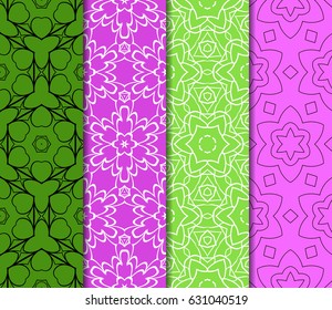 set of floral ornament. seamless pattern. Abstract Geometric Background Design. for design, wallpaper, invitation, fabric, decor