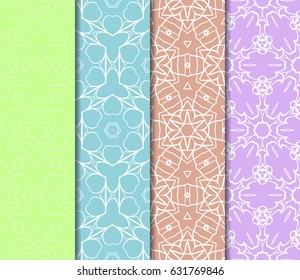 set of floral ornament. seamless pattern. Abstract Geometric Background . for design, wallpaper, invitation, fabric, decor