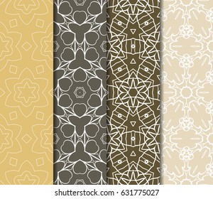 set of floral ornament. seamless pattern. Abstract Geometric Background . for design, wallpaper, invitation, fabric, decor