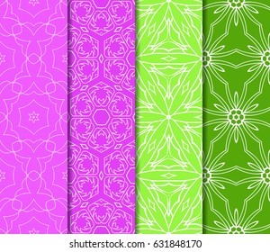 set of floral ornament. seamless pattern. Abstract Geometric Background . for design, wallpaper, invitation, fabric, decor