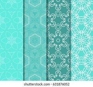 set of floral ornament. seamless pattern. Abstract Geometric Background . for design, wallpaper, invitation, fabric, decor