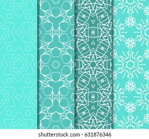 set of floral ornament. seamless pattern. Abstract Geometric Background . for design, wallpaper, invitation, fabric, decor