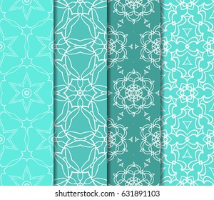 set of floral ornament. seamless pattern. Abstract Geometric Background . for design, wallpaper, invitation, fabric, decor