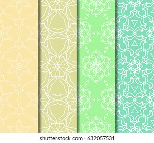 set of floral ornament. seamless pattern. Abstract Geometric Background . for design, wallpaper, invitation, fabric, decor