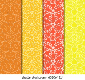 set of floral ornament. seamless pattern. Abstract Geometric Background . for design, wallpaper, invitation, fabric, decor