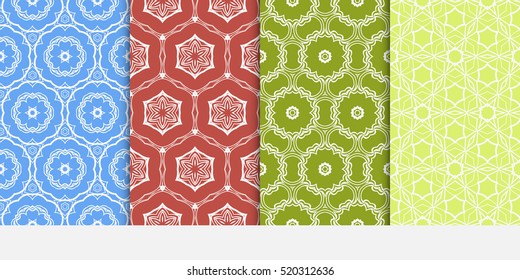 set of floral ornament. seamless vector pattern. color. for wallpaper, wedding and holiday invitation, fashion design.