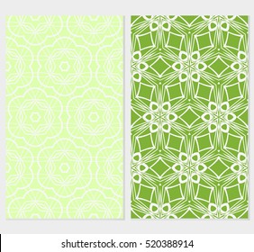 set of floral ornament. seamless vector pattern. purple, green color. interior decoration, wallpaper, invitation, fashion design.