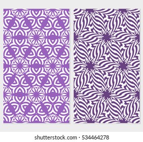set of floral ornament. seamless vector pattern. purple color. for wallpaper, wedding and holiday invitation, fashion design.