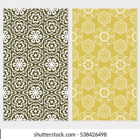 set of floral ornament. seamless vector pattern. interior decoration, wallpaper, invitation, fashion design.
