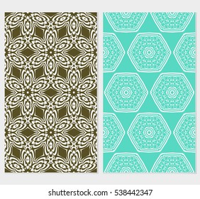 set of floral ornament. seamless vector pattern. interior decoration, wallpaper, invitation, fashion design.