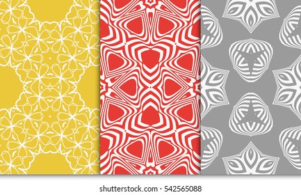 set of floral ornament. seamless vector pattern. interior decoration, wallpaper, invitation, fashion design.