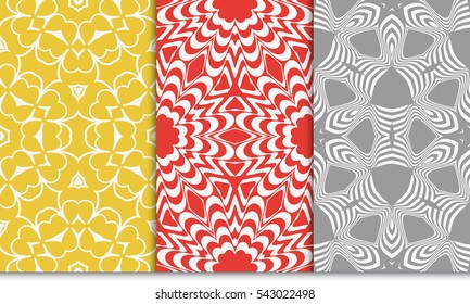 set of floral ornament. seamless vector pattern. interior decoration, wallpaper, invitation, fashion design.