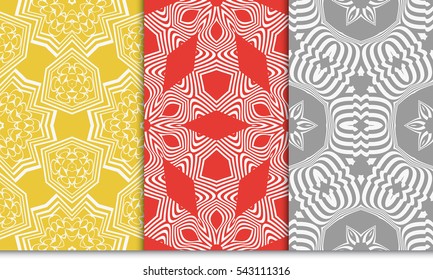 set of floral ornament. seamless vector pattern. interior decoration, wallpaper, invitation, fashion design.